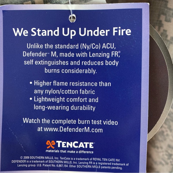 Army Combat Defender M Tencate Jacket FR Camo Medium Flame Resistant Uniform - Picture 15 of 16